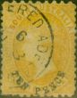 Valuable Postage Stamp from S.Australia  1870 10d on 9d Yellow SG107 Fine Used