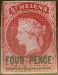 Collectible Postage Stamp from St Helena 1863 4d Carmine SG5 Fine & Fresh Unused