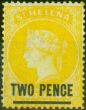 Rare Postage Stamp from St Helena 1880 2d Yellow SG28 Very Fine & Fresh Mtd Mint