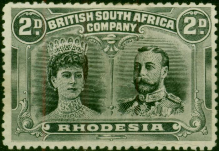 Rhodesia 1910 2d Black & Slate-Grey SG128 Fine MM  King Edward VII (1902-1910), King George V (1910-1936) Rare Stamps