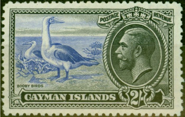 Rare Postage Stamp Cayman Islands 1935 2s Ultramarine & Black SG105 Fine MM