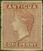 Old Postage Stamp Antigua 1864 1d Dull Rose SG6 Fine MM