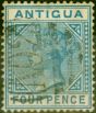 Valuable Postage Stamp from Antigua 1879 4d Blue SG20 Good Used