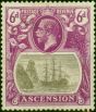 Valuable Postage Stamp Ascension 1924 6d Grey-Black & Bright Purple SG16 Fine MM
