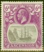 Rare Postage Stamp from Ascension 1924 6d Grey-Black & Brt Purple SG16 V.F Very Lightly Mtd Mint