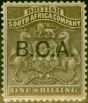 Rare Postage Stamp from B.C.A Nyasaland 1891 1s Grey-Brown SG7 Fine Mtd Mint