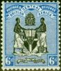 Rare Postage Stamp from B.C.A Nyasaland 1895 6d Black & Blue SG24 V.F Very Lightly Mtd Mint