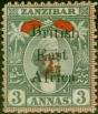Rare Postage Stamp B.E.A KUT 1897 2 1/2 on 3a Grey & Red SG89 Fine MM