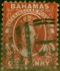 Collectible Postage Stamp Bahamas 1882 1d Scarlet-Vermilion SG40 Used Fine