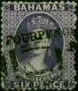 Bahamas 1883 4d on 6d Deep Violet SG45 Fine Used BPA Certificate 