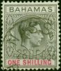 Bahamas 1938 1s Grey-Black & Carmine SG155 V.F.U  King George VI (1936-1952) Valuable Stamps
