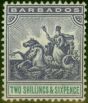 Collectible Postage Stamp Barbados 1905 2s6d Violet & Green SG144 Good MM