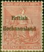 Old Postage Stamp from Bechuanaland 1885 1d Rose-Red SG5 Fine Mtd Mint