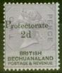 Rare Postage Stamp from Bechuanaland 1888 2d on 2d Lilac & Black SG42 V.F Lightly Mtd Mint