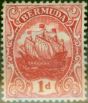 Collectible Postage Stamp Bermuda 1910 1d Red SG46 Fine MM (3)