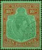 Bermuda 1939 10s Bluish Green & Deep Red-Green SG119a V.F.U  King George VI (1936-1952) Rare Stamps