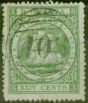 Collectible Postage Stamp from British Guiana 1875 24c Yellow-Green SG114 P.15 Fine Used