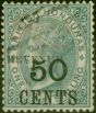 Collectible Postage Stamp British Honduras 1899 50c on 1s Grey SG69 Fine Used