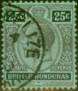 Collectible Postage Stamp British Honduras 1913 25c Black-Green SG106 V.F.U