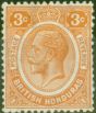 Valuable Postage Stamp from British Honduras 1933 3c Orange SG129 Fine Mtd Mint