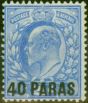 Collectible Postage Stamp from British Levant 1902 40pa on 2 1/2d Ultramarine SG8 Fine MM (3)