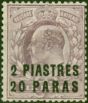 British Levant 1909 2pi 20pa Dull Purple SG20 Fine MM  King Edward VII (1902-1910) Collectible Stamps