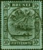 Brunei 1912 50c Black-Green SG45 V.F.U  King George V (1910-1936) Valuable Stamps