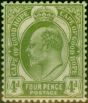 Valuable Postage Stamp C.O.G.H 1903 4d Olive-Green SG75 Fine VLMM