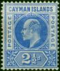 Cayman Islands 1902 2 1/2d Bright Blue SG5 Fine MM . King Edward VII (1902-1910) Mint Stamps