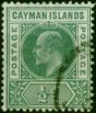 Cayman Islands 1905 1/2d Green SG8 Fine Used . King Edward VII (1902-1910) Used Stamps