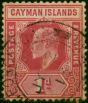 Cayman Islands 1905 1d Carmine SG9 Fine Used . King Edward VII (1902-1910) Used Stamps