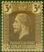 Collectible Postage Stamp from Cayman Islands 1921 3d Purple-Pale Yellow SG60b Fine Lightly Mtd Mint