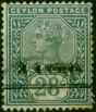Ceylon 1892 3c on 28c Slate SG243a 'Surcharge Double' Good Used  Queen Victoria (1840-1901) Collectible Stamps