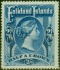 Collectible Postage Stamp Falkland Islands 1898 2s6d Deep Blue SG41 Fine & Fresh LMM