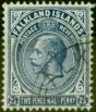Rare Postage Stamp from Falkland Islands 1912 2 1/2d Deep Bright Blue SG63 Superb Used