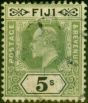 Valuable Postage Stamp from Fiji 1903 5s Green & Black SG113 Good Used