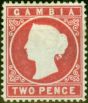 Valuable Postage Stamp from Gambia 1880 2d Rose SG13B Fine Mtd Mint
