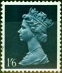 Rare Postage Stamp from GB 1967 1s6d Machin PVA Gum SG743va Greenish Blue Omitted Fine MNH