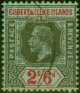 Rare Postage Stamp Gilbert & Ellice Islands 1912 2s6d Black & Red-Blue SG22 V.F.U