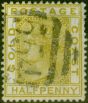 Collectible Postage Stamp from Gold Coast 1882 1/2d Olive-Yellow SG9 Good Used