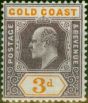 Collectible Postage Stamp Gold Coast 1905 3d Dull Purple & Orange SG53 Fine LMM