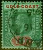 Valuable Postage Stamp from Gold Coast 1913 10s Green & Red-Green SG83 Fine Used