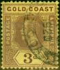 Valuable Postage Stamp from Gold Coast 1919 3d on Orange-Buff SG77c Fine Used