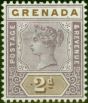 Valuable Postage Stamp from Grenada 1899 2d Mauve & Brown SG50 V.F & Fresh Very Lightly Mtd Mint