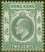 Old Postage Stamp from Hong Kong 1903 2c Dull Green SG63 Fine Very Lightly Mtd Mint