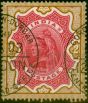 Collectible Postage Stamp from India 1895 2R Carmine & Yellow-Brown SG107 Fine Used Stamp