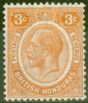 Collectible Postage Stamp from British Honduras 1933 3c Orange SG129 Fine Mtd Mint