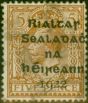 Collectible Postage Stamp Ireland 1922 5d Yellow-Brown SG7 Fine Used