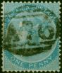 Jamaica 1860 1d Pale Blue SG1 Good Used Queen Victoria (1840-1901) Rare Stamps