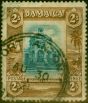 Old Postage Stamp from Jamaica 1920 2s Lt Blue & Brown SG86 Fine Used
